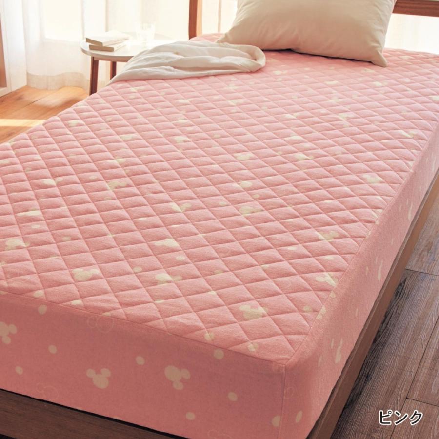 ボックスシーツ 敷きパッド シーツ ボックスシーツ型敷きパッド パッド一体型 ディズニー ミッキー 綿100 ピンク クイーン ベルメゾン Paypayモール店 通販 Paypayモール