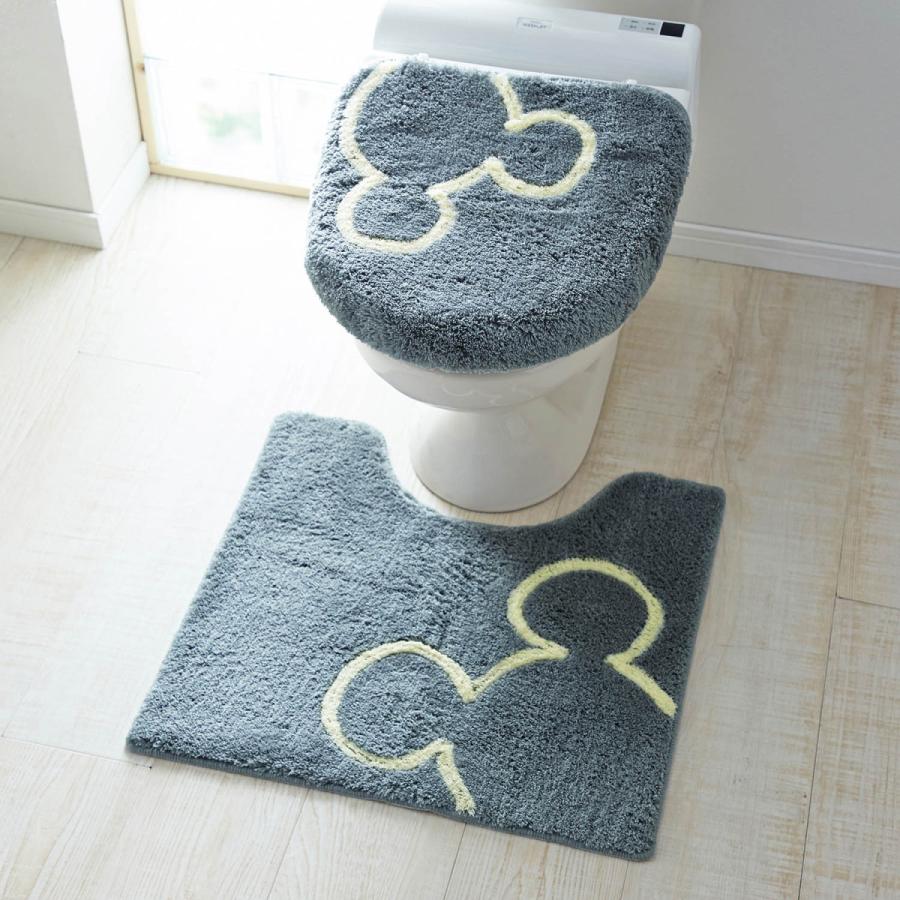 トイレマットセット 洗える すべりにくい ディズニー ミッキー おしゃれ 消臭 抗菌 防臭 日本製 グレー標準マット 温水フタセット ベルメゾン Paypayモール店 通販 Paypayモール