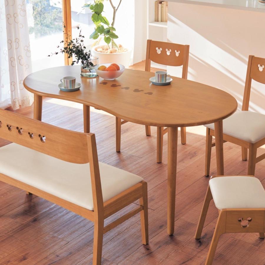 ダイニングテーブル ビーンズ型 ディズニー ミッキーモチーフ ダークブラウン 小 ベルメゾン Paypayモール店 通販 Paypayモール