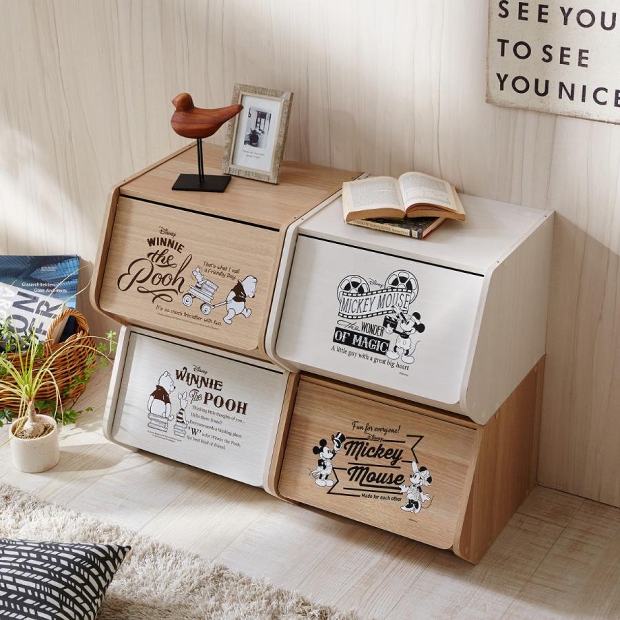 ディズニー 木目調スタッキング収納ボックス ミッキー ミニー ナチュラル ベルメゾン Paypayモール店 通販 Paypayモール