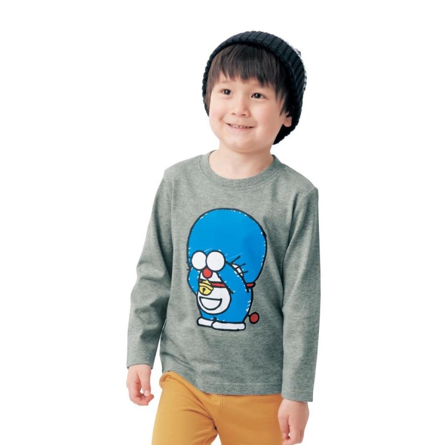 長袖ｔシャツ ｔシャツ 長袖 綿100 ドラえもん 通園 通学 おしゃれ かわいい 子供 服 こども キッズ 男の子 女の子 杢グレー 80 90 100 110 1 130 ベルメゾン Paypayモール店 通販 Paypayモール