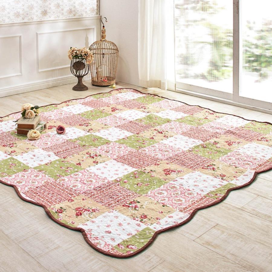 限定価格セール フリークロス マルチカバー キルト風パッチワーク柄のリバーシブルマルチカバー ブラウン Supplystudies Com