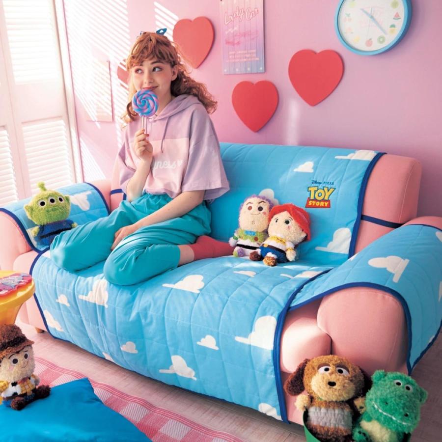 ソファーカバー カバー おしゃれ ディズニー トイ ストーリー 洗える かけるだけ 簡単 撥水 肘あり 綿100 2 5人掛け用 肘掛けあり ベルメゾン Paypayモール店 通販 Paypayモール