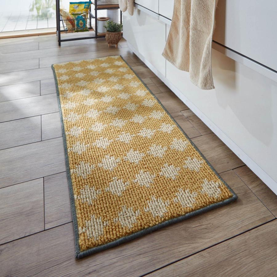 ポリプロピ キッチンマット 北欧調 おしゃれ アイボリー系 約60 270 ベルメゾン Paypayモール店 通販 Paypayモール マット 台所 用品 洗える すべりにくい キッチン 乾きやすい 汚れが落ちやすい からこまめ