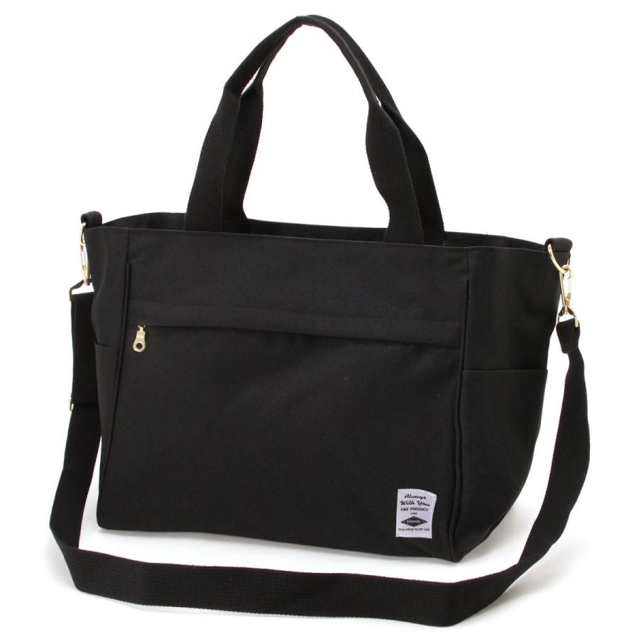 ショルダーバッグとしても使えるポケットいっぱい杢調トートバッグ ブラック ベルメゾン Paypayモール店 通販 Paypayモール