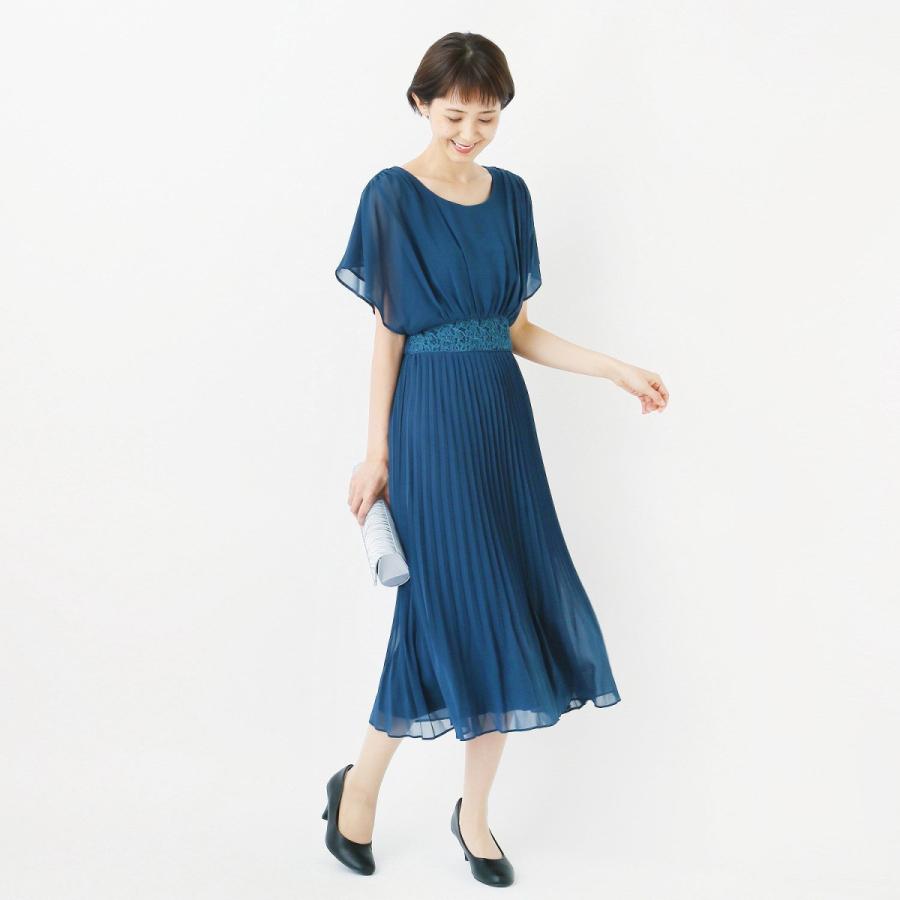 フォーマル ベルメゾン Paypayモール店 通販 Paypayモール レディース ワンピース ウエストレース使いプリーツロングワンピース ネイビー 即納格安 Rslfreight Com