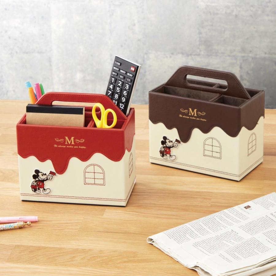 リモコン 携帯スタンド ディズニー ミッキーマウス刺繍の卓上収納ボックス カラー レッド ベルメゾン Paypayモール店 通販 Paypayモール