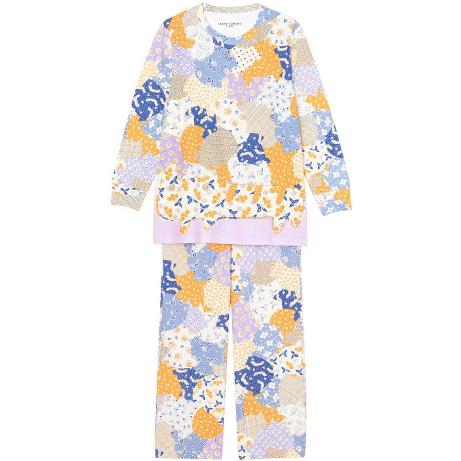 パジャマ ルームウェア レディース ワコール ワコール パジャマ ロング袖 ロング丈 綿混 ブルー ベルメゾン Paypayモール店 通販 Paypayモール