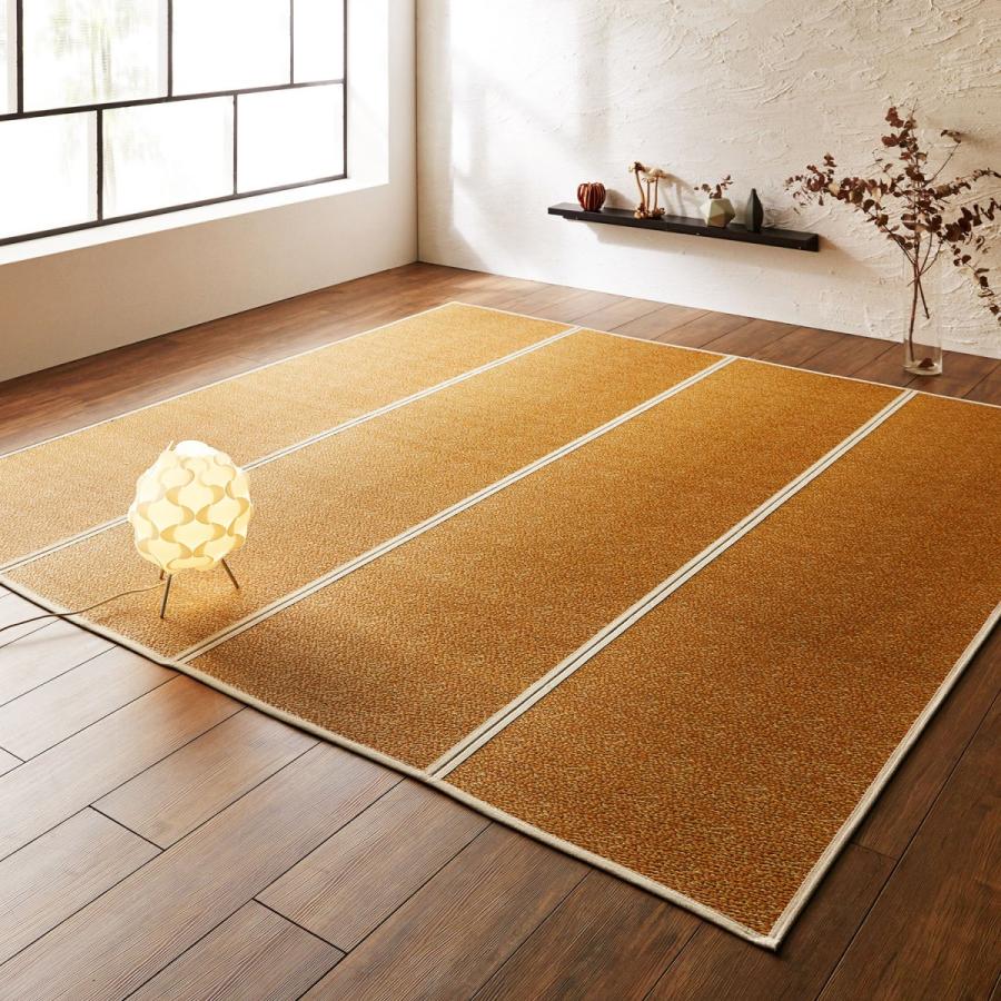 ラグ おしゃれ Paypayモール店 い草 置き畳 ベルメゾン 竹ラグ おしゃれ ふっくらウレタン入りのい草ラグ シャイン グリーン ベルメゾン 店 通販