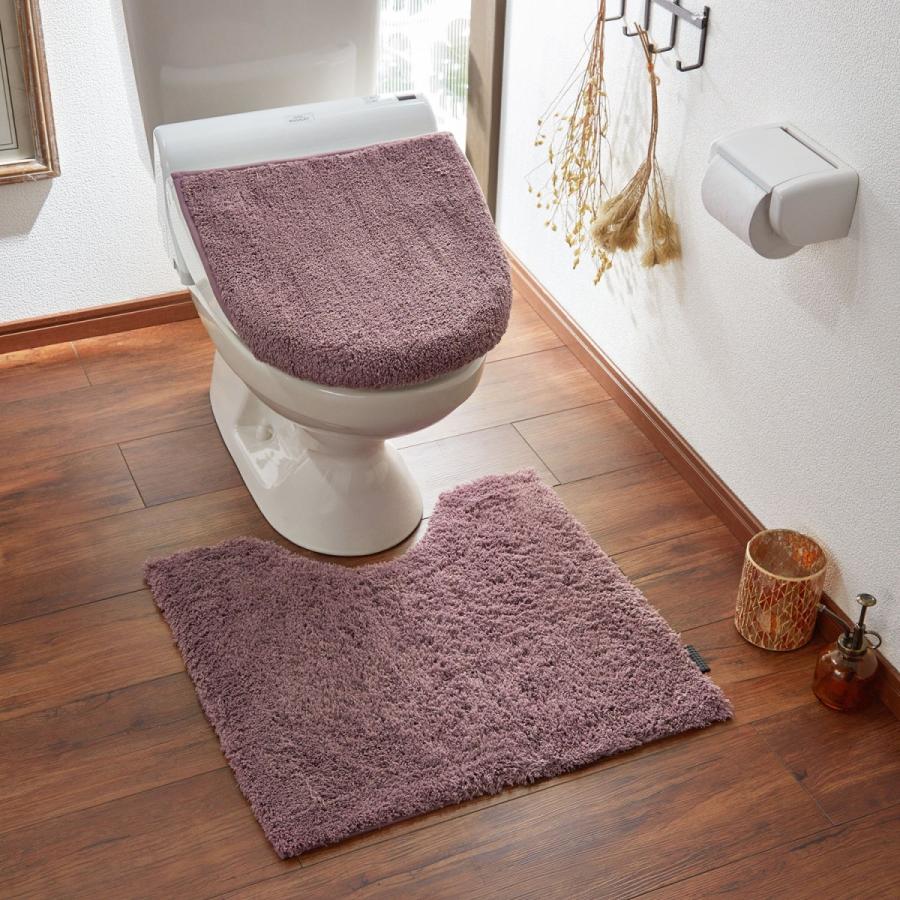 トイレマット ふんわり 洗える すべりにくい シンプル おしゃれ モカ 裾ロングマット 兼用フタセット ベルメゾン Paypayモール店 通販 Paypayモール