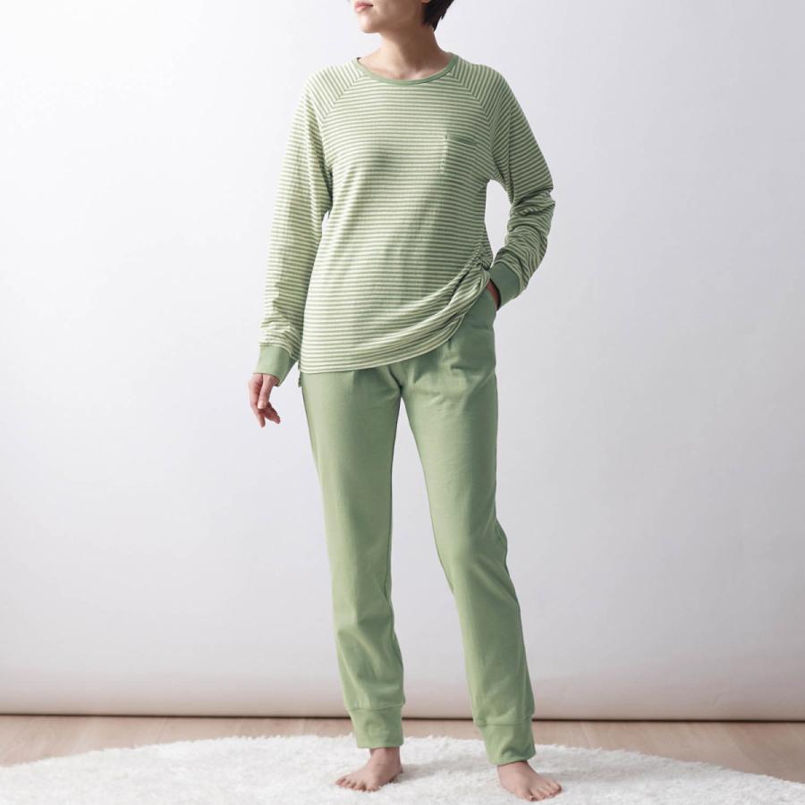 パジャマ レディース 長袖 長ズボン S M L Ll 3l 綿100 ホットコット 吸湿 発熱 暖かい ふっくら 二重仕立て 蒸れにくい 保温 冷え対策 ベルメゾン Paypayモール店 通販 Paypayモール