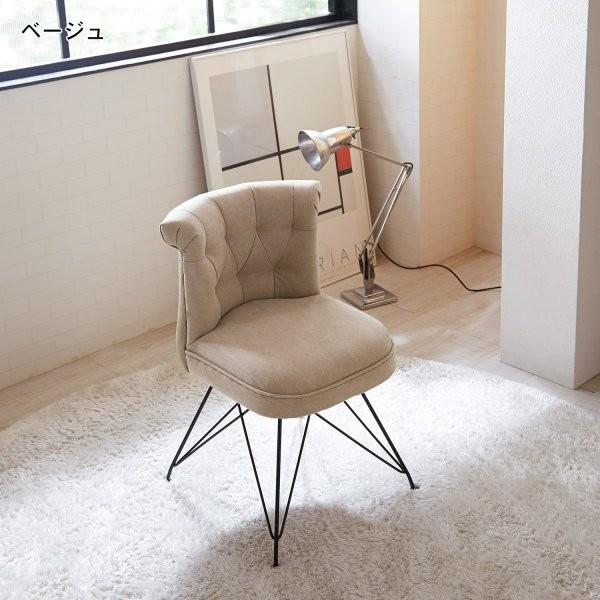 パーソナルチェア おしゃれ リラックスチェア スチール脚のデザインチェア カラー ベージュ