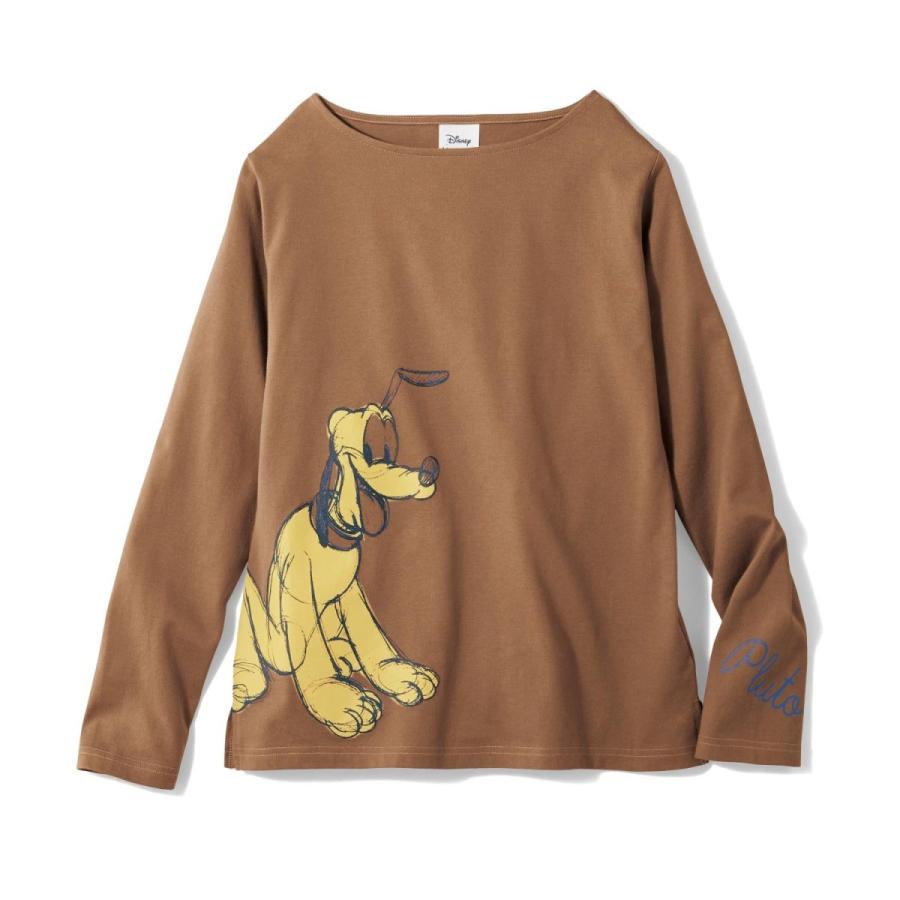 Tシャツ レディース ディズニー 大きいサイズ かわいい プリント長袖 綿100 おしゃれ ミッキーモチーフ ネイビー S M L Ll 3l ベルメゾン Paypayモール店 通販 Paypayモール