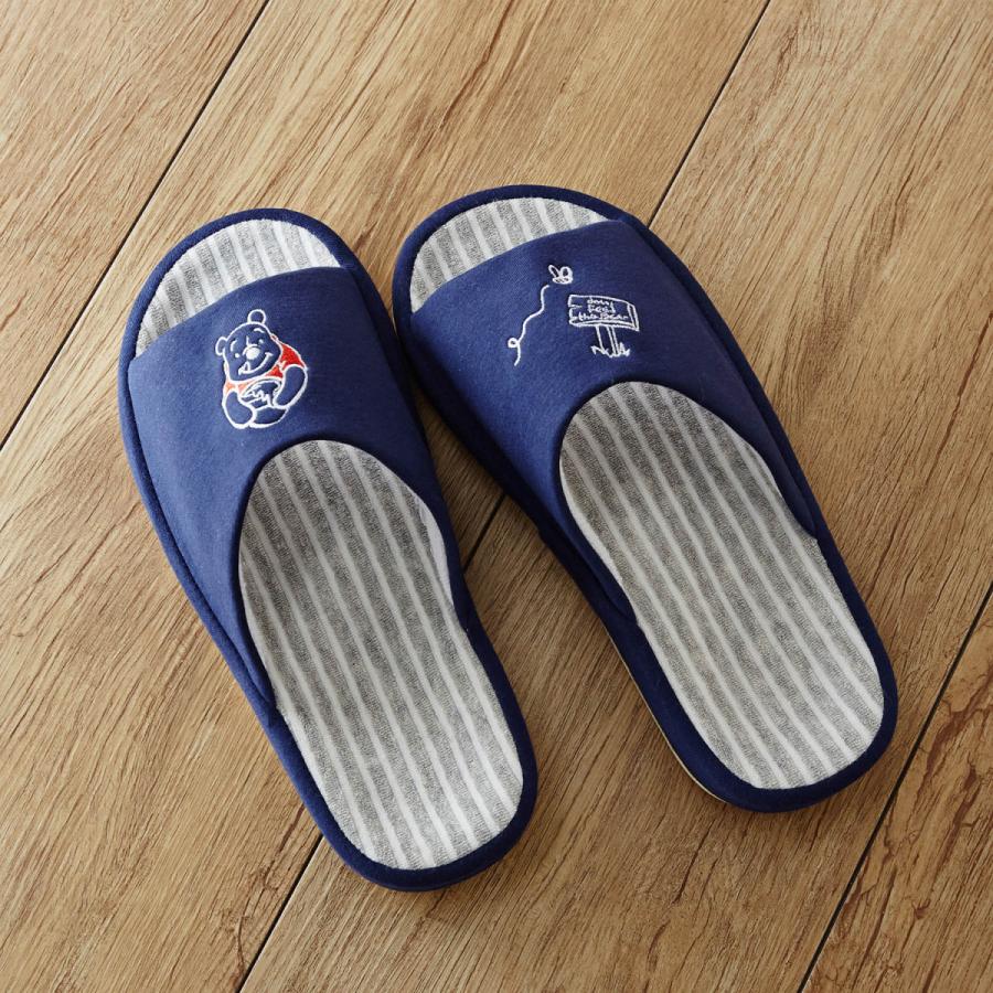 ディズニー 足裏にフィットするコンフォートスリッパ くまのプーさん ネイビー M L ベルメゾン Paypayモール店 通販 Paypayモール