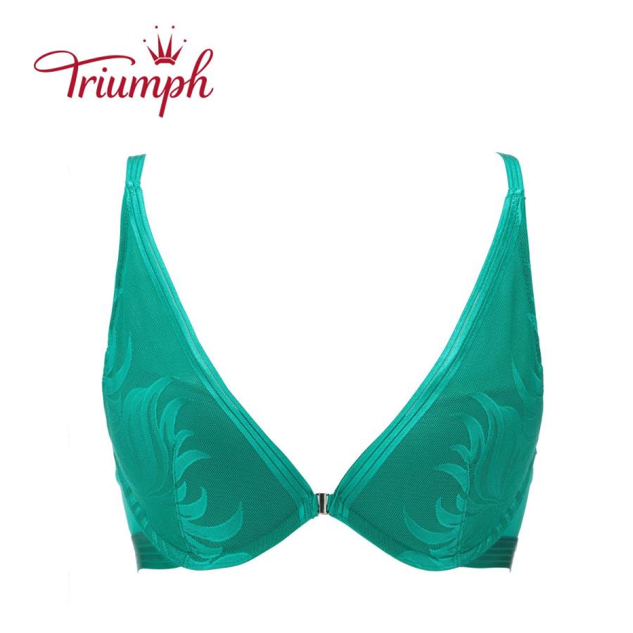 ブラジャー 下着 インナー 3 4カップブラ トリンプ スタイル モールド ４９９ フロントホックブラジャー エメラルドグリーン ベルメゾン Paypayモール店 通販 Paypayモール