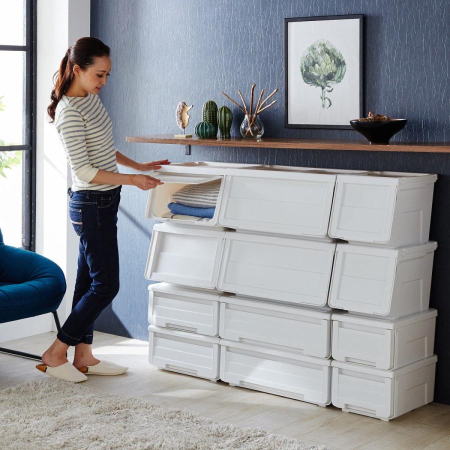 同型2個セット フラップ 幅45cm クリア 衣装ケース 収納ケース スタッキング 組み合わせ自在 Bmlc ベルメゾン Paypayモール店 通販 Paypayモール