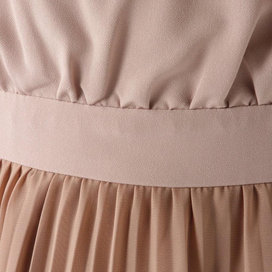 ストマーク フォーマル ベルメゾン Paypayモール店 通販 Paypayモール レディース ワンピース 襟元パーツ使いプリーツ