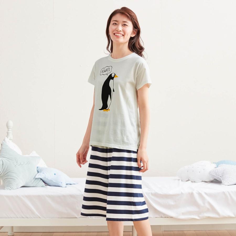 親子でお揃い薄くて涼しいレディースパジャマ ペンギン M L ベルメゾン Paypayモール店 通販 Paypayモール