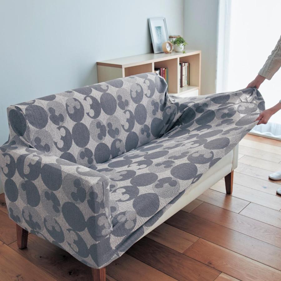 ディズニー サークル柄の綿混のびのびフィットソファーカバー 日本製 ミッキーモチーフ ベージュ 2人掛け用 肘掛けありハイバック 肘掛け一体型3人掛け ベルメゾン Paypayモール店 通販 Paypayモール