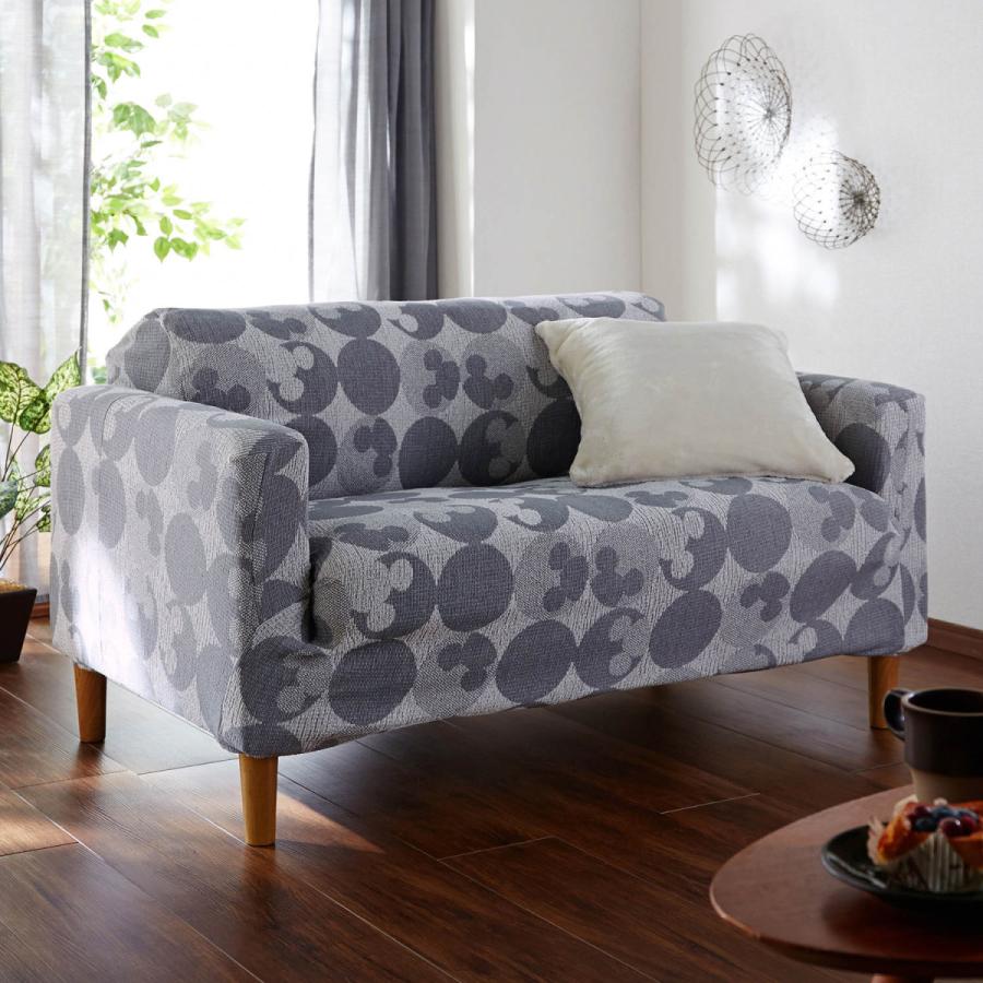 ディズニー サークル柄の綿混のびのびフィットソファーカバー 日本製 ミッキーモチーフ チャコール 3人掛け用 肘掛けなし 2人掛け用 肘掛けあり ベルメゾン Paypayモール店 通販 Paypayモール