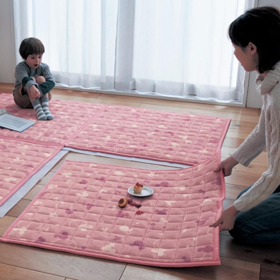 マット ジョイントマット ディズニー マイクロファイバー 撥水 ジョイント ミッキーモチーフ グレー ベルメゾン Paypayモール店 通販 Paypayモール