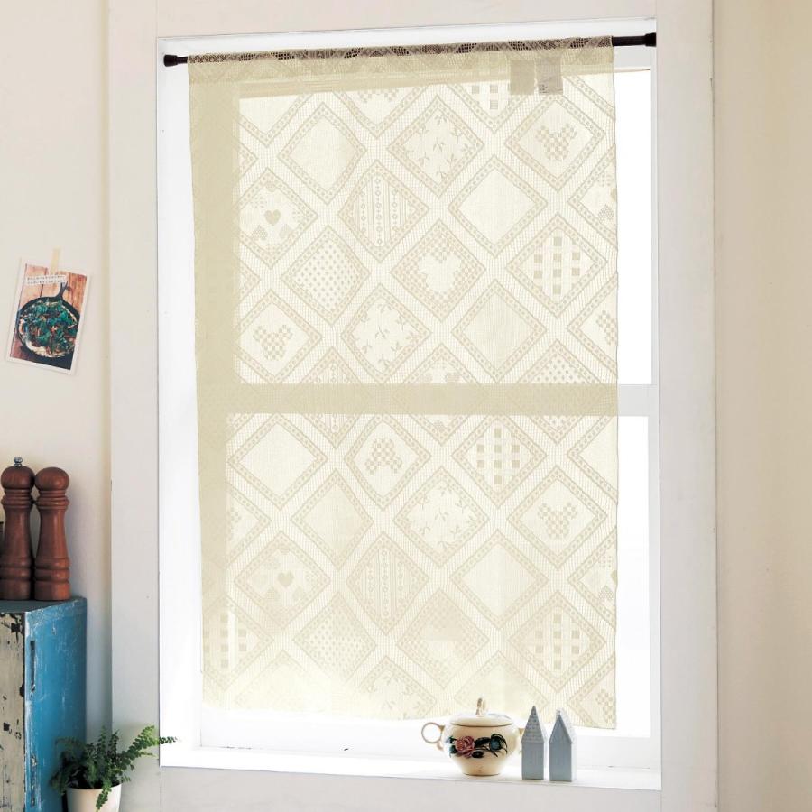 ディズニー レースの小窓 カフェカーテン 日本製 ミッキーモチーフ 約60 90 1枚 約60 110 1枚 約145 60 1枚 ベルメゾン Paypayモール店 通販 Paypayモール