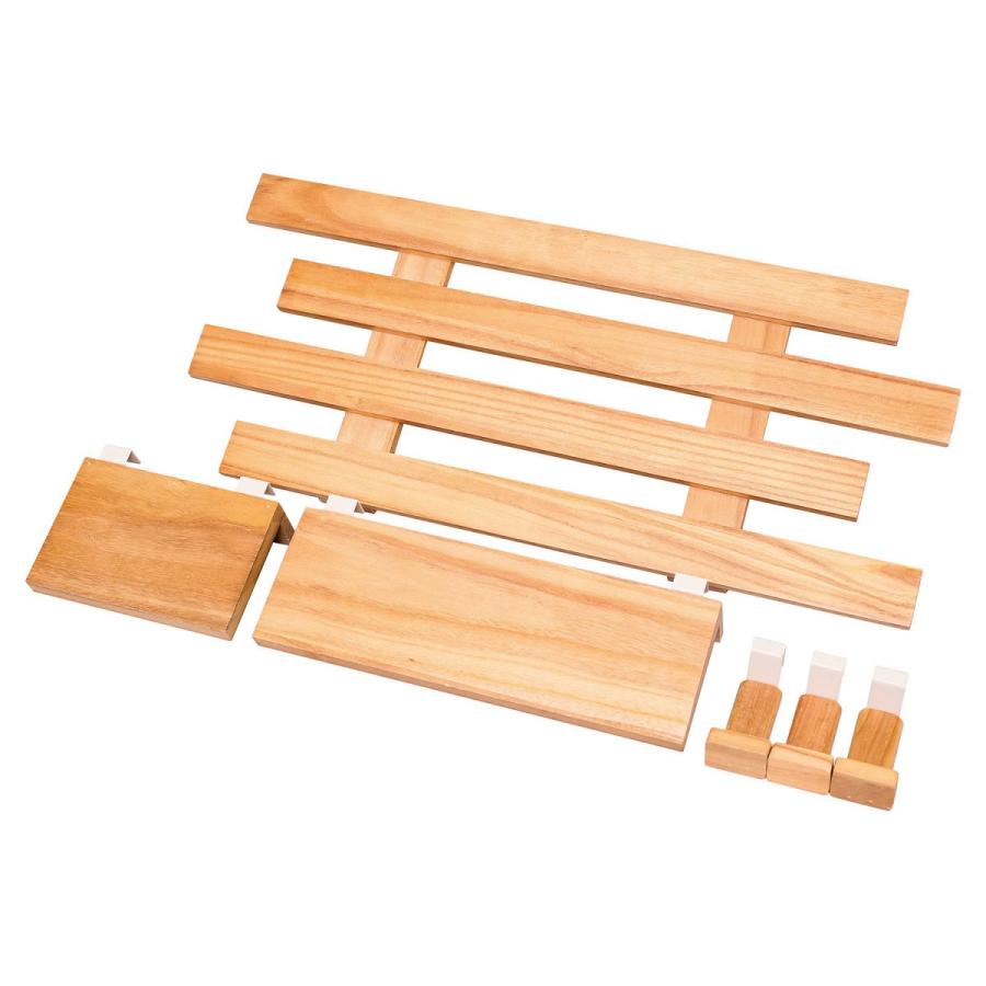 国産 壁にかけられるフック付き桐すのこラック ナチュラル B 激安ブランド Wolbergstudio Com