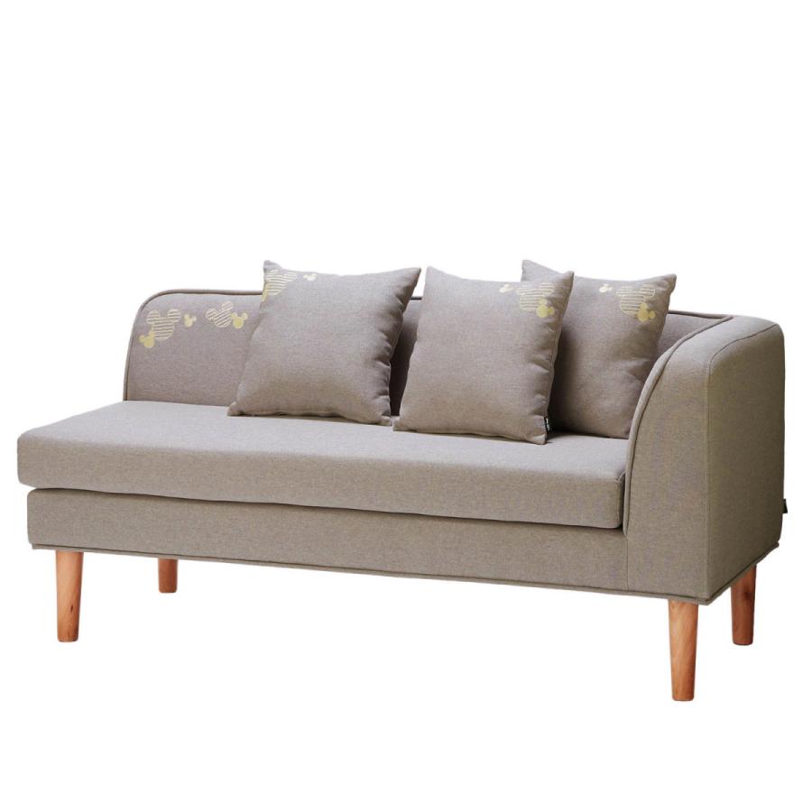 でこなして ディズニー ベルメゾン Paypayモール店 通販 Paypayモール クッションカバーが洗えるコンパクトダイニングソファー ミッキーモチーフ グレー カウチ 右肘 カウチ 左肘 デザイン