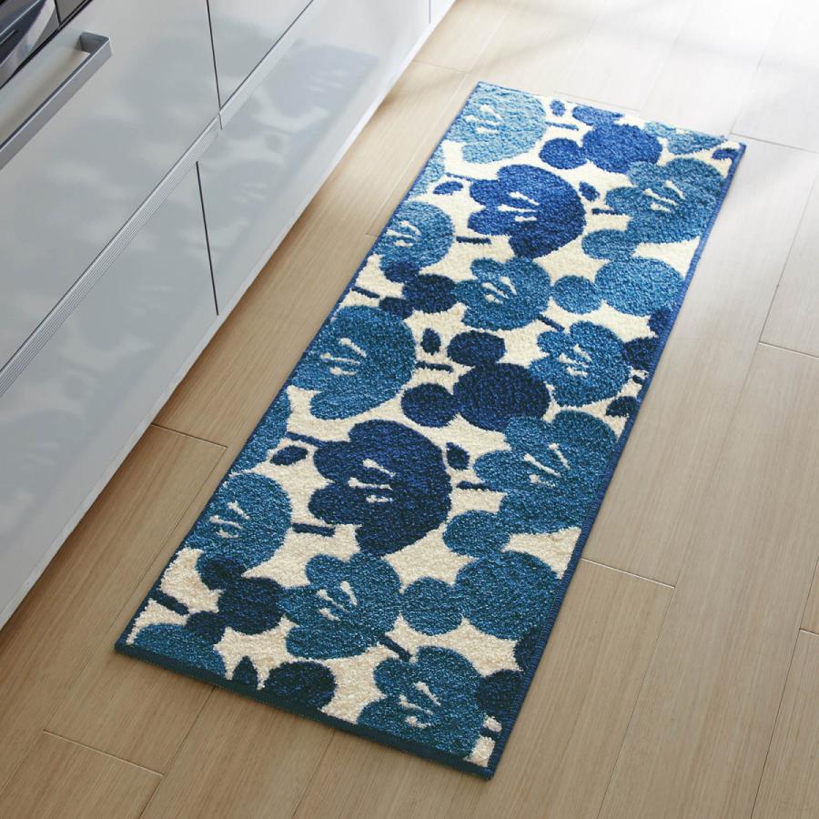 ディズニー 北欧調デザインのキッチンマット ミッキーモチーフ ブルー系 約45 240 ベルメゾン Paypayモール店 通販 Paypayモール