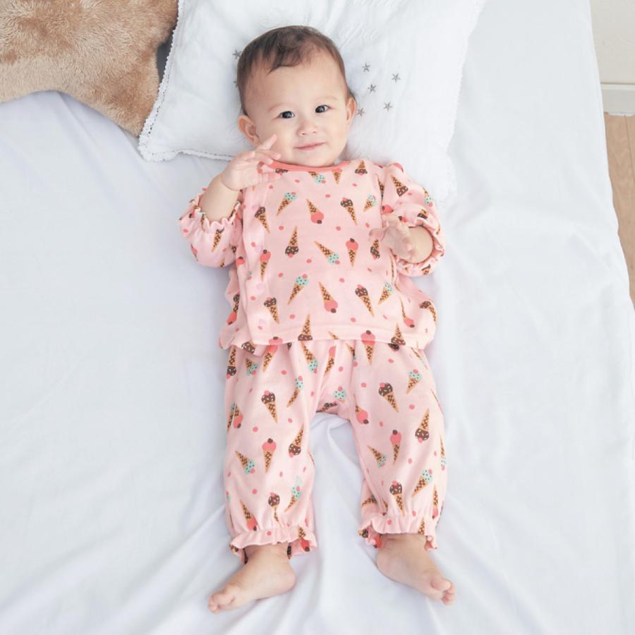ベビー前開き腹巻付きガールズパジャマ ピンク 70 80 ベルメゾン Paypayモール店 通販 Paypayモール
