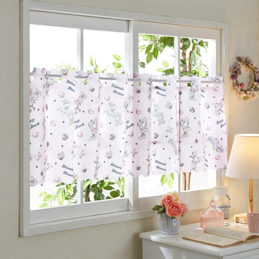 ディズニー キッチン カフェカーテン ミニー デイジー 約145 45 ベルメゾン Paypayモール店 通販 Paypayモール