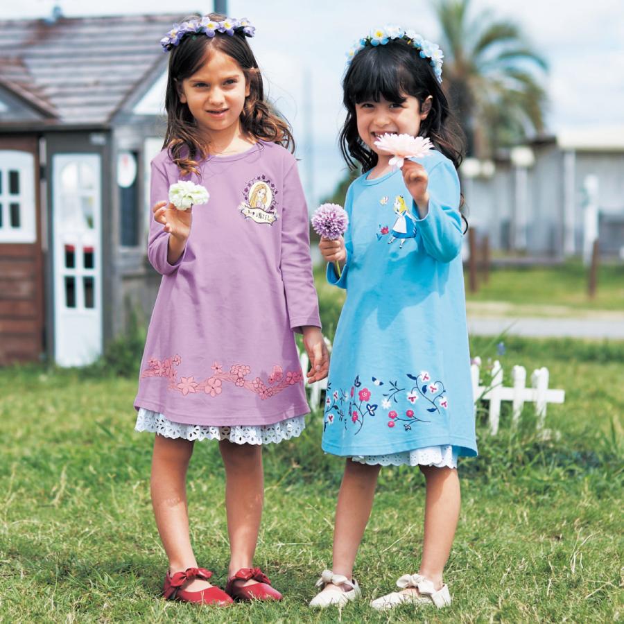 ディズニー 長袖裾ラウンドワンピース 選べるワンピース ラプンツェル 90 100 110 1 130 140 ベルメゾン Paypayモール店 通販 Paypayモール