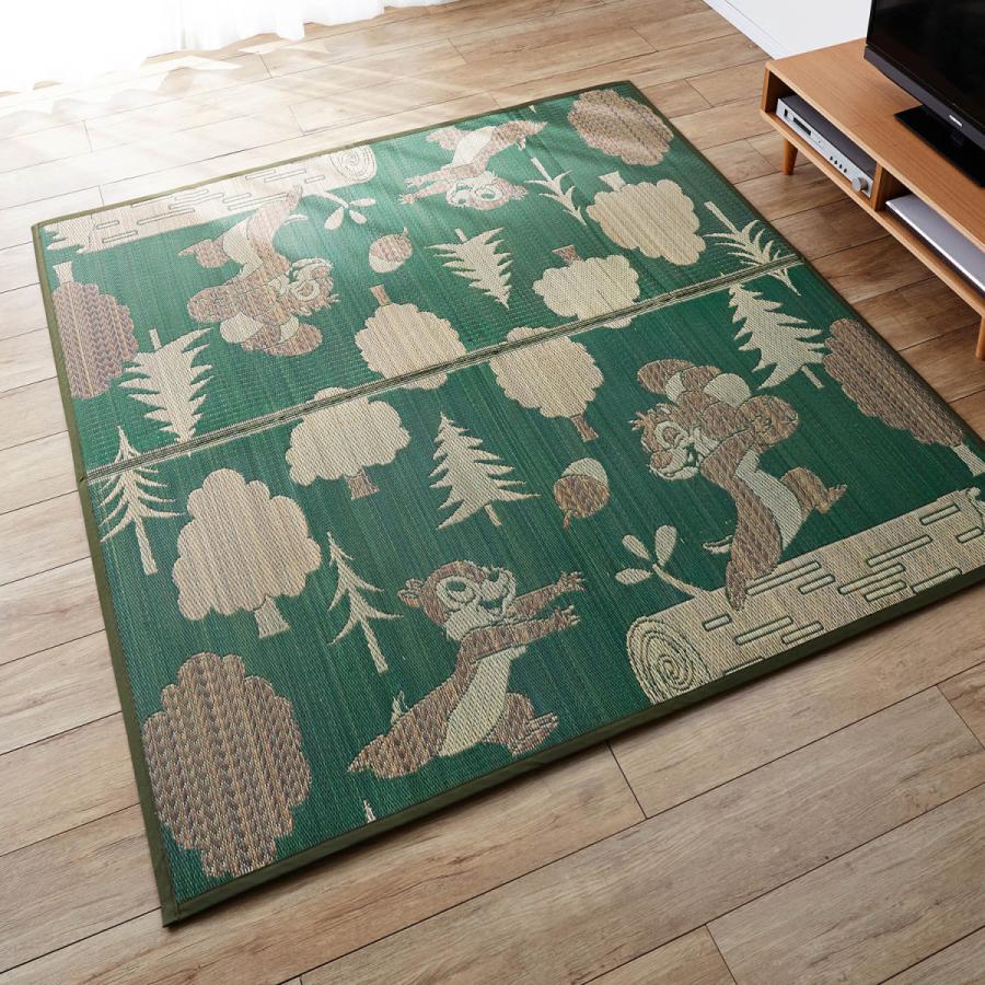 ディズニー ウレタン入りい草ラグ 選べるキャラクター チップ デール 約130 190 Perfisaind Com