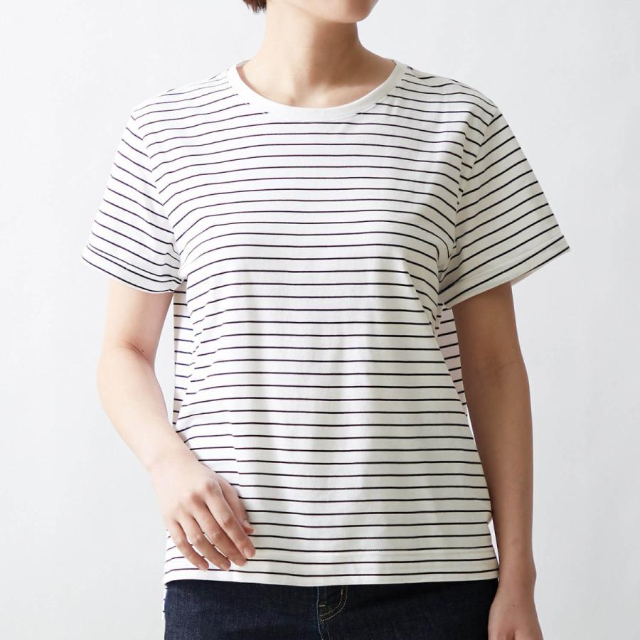 サラリスト 丸みを隠す大人仕立てｔシャツ オフホワイト系ボーダー S M L Ll 3l ベルメゾン Paypayモール店 通販 Paypayモール