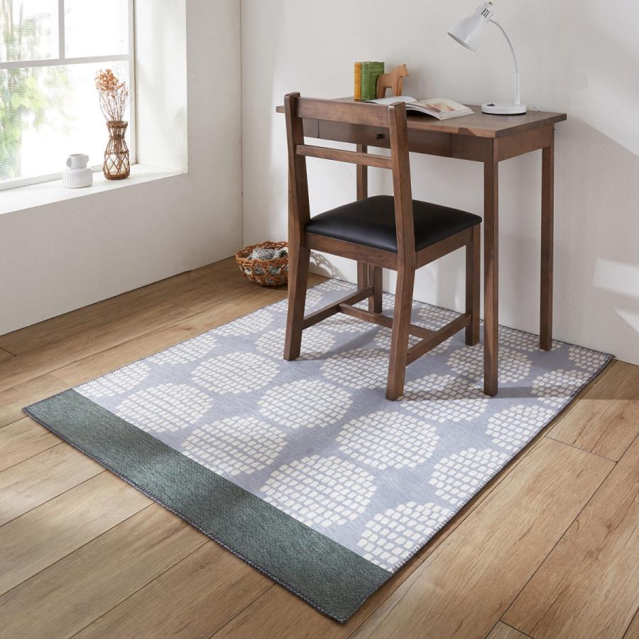 ファッション通販 北欧調モノトーンデザインのデスク下マット 約110 130 超人気