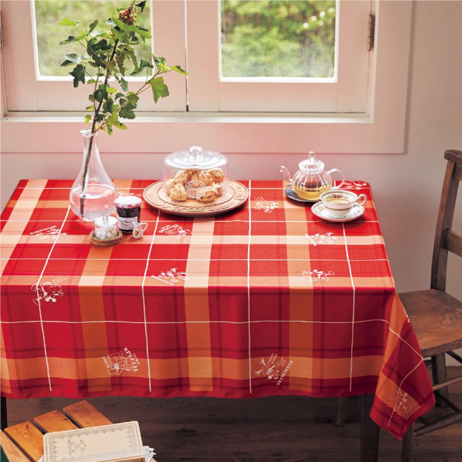 ディズニー チェックデザインの撥水テーブルクロス ミッキー フレンズ 約130 130 ベルメゾン Paypayモール店 通販 Paypayモール