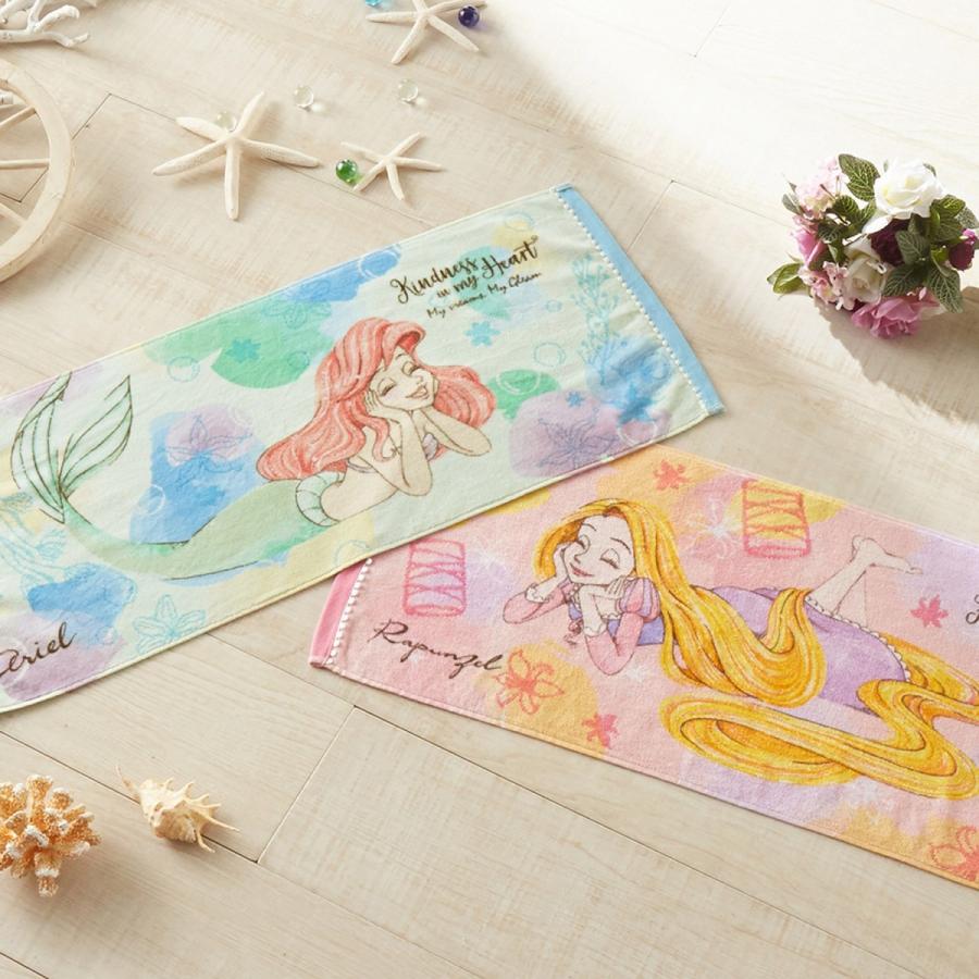 ディズニー 水彩画タッチのプリントタオル 選べるキャラクター ラプンツェル ハンカチタオル ハンドタオル ベルメゾン Paypayモール店 通販 Paypayモール