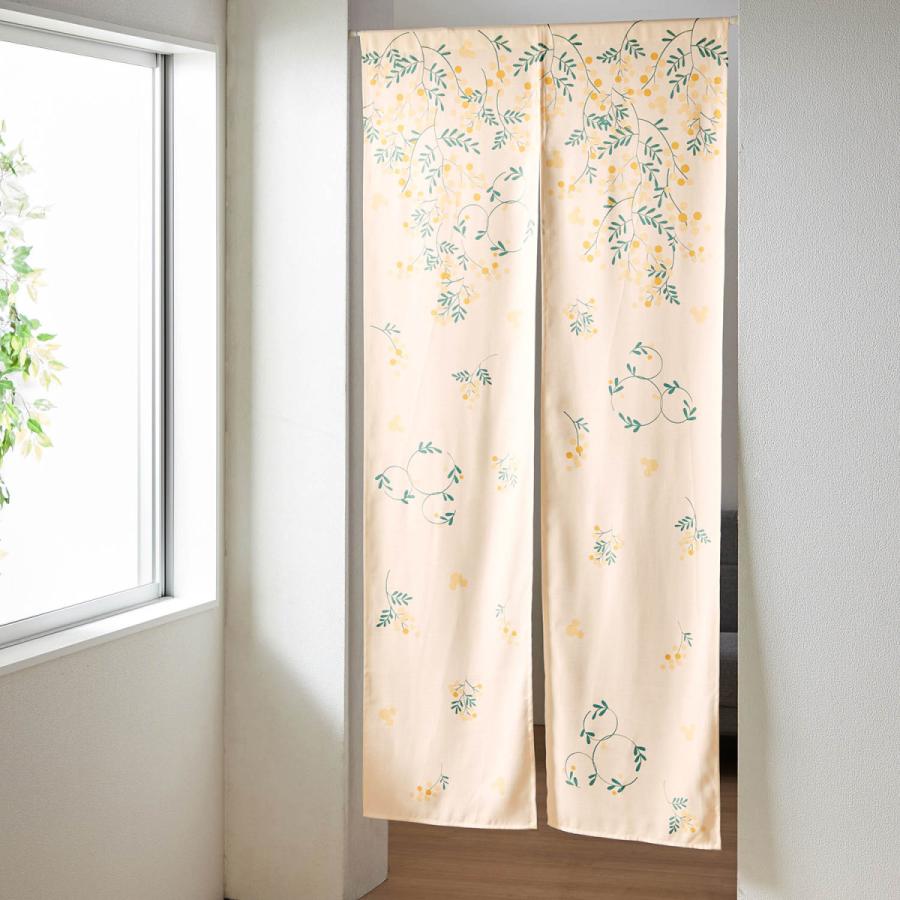 ディズニー ミモザ柄のプリントのれん ミッキーモチーフ 約85 180 ベルメゾン Paypayモール店 通販 Paypayモール