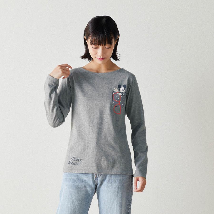 ディズニー 長袖ｔシャツ 選べるキャラクター ミッキーマウス 杢グレー S M L Ll 3l G 001 ベルメゾン Yahoo ショッピング店 通販 Yahoo ショッピング