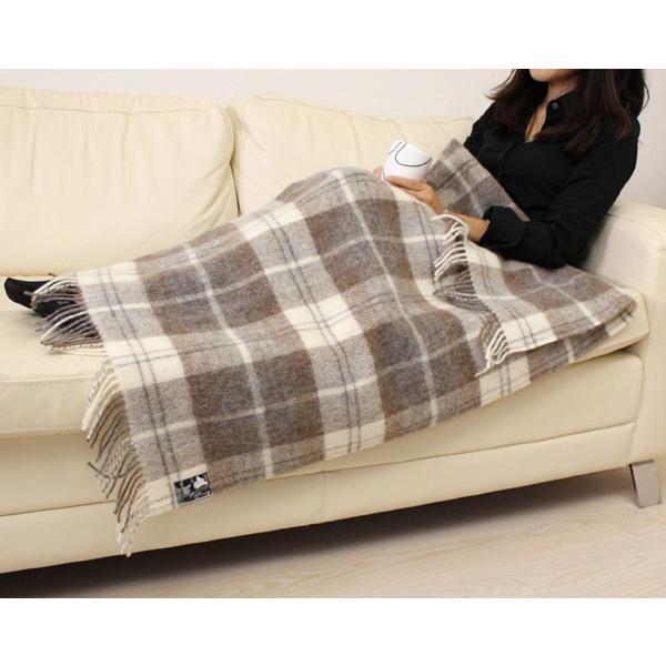 北欧雑貨 ブランケット ひざ掛け シルケボー オーボ グレー／ナチュラル 00-1104  ウール100％ 85 x130cm オシャレ 北欧 |  | 03