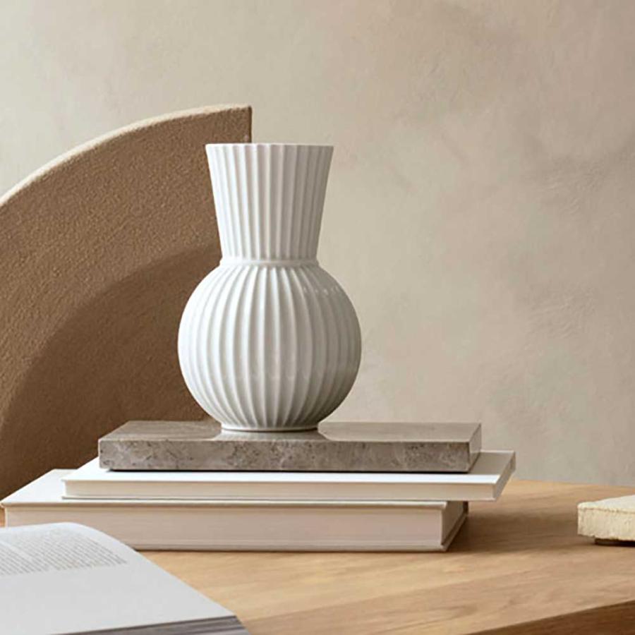 花瓶  フラワーベース 陶器 リュンビューポーセリン LYNGBY PORCELAIN トゥラ ベース Tura Vase H18cm 201555 ホワイト 北欧 おしゃれ 花びん | 