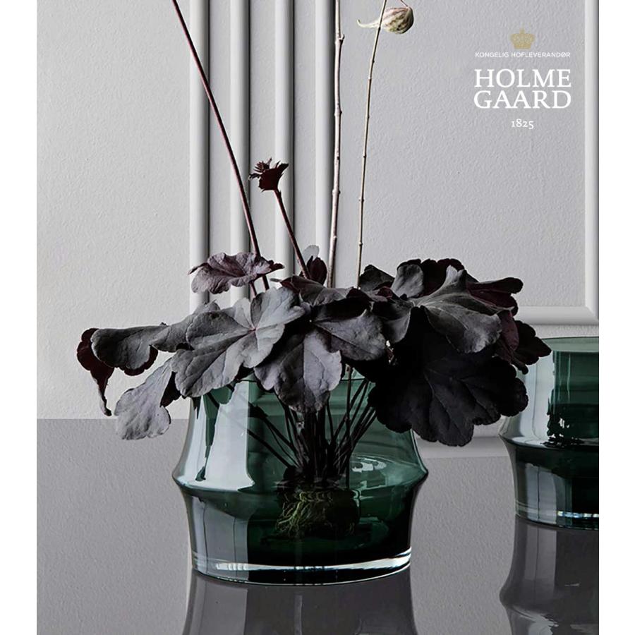 花びん  ガラス ホルムガード ARC アーク フラワーポット ダークグリーン H13.5cm 4340263  植木鉢 フラワーベース 花器 おしゃれ 北欧 | HOLMEGAARD