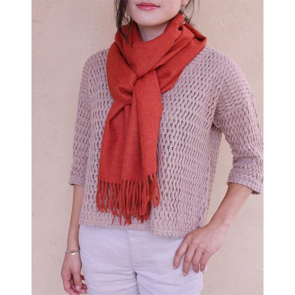 ストール ベビーアルパカ マフラー シルケボーウルドスピンデリ パンプキンオレンジ  30×200cm 00-1027-0707  Silkeborg Uldspinderi オシャレ |  | 03