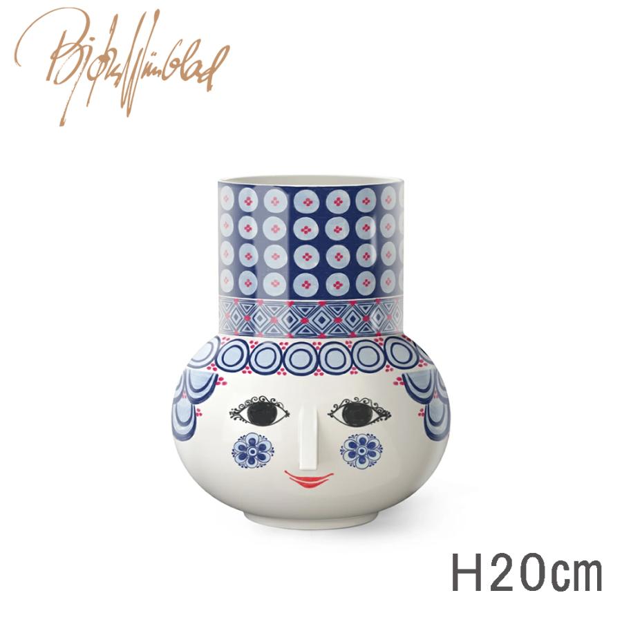 花瓶 フラワーベース ビヨン・ヴィンブラッド Bjorn Wiinblad Olga  オルガ Flower Vase ブルー H20cm 53111 北欧 デンマーク おしゃれ モダン シンプル 花びん | 