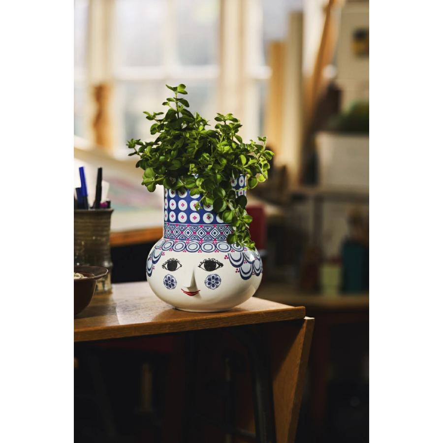 花瓶 フラワーベース ビヨン・ヴィンブラッド Bjorn Wiinblad Olga  オルガ Flower Vase ブルー H20cm 53111 北欧 デンマーク おしゃれ モダン シンプル 花びん |  | 01