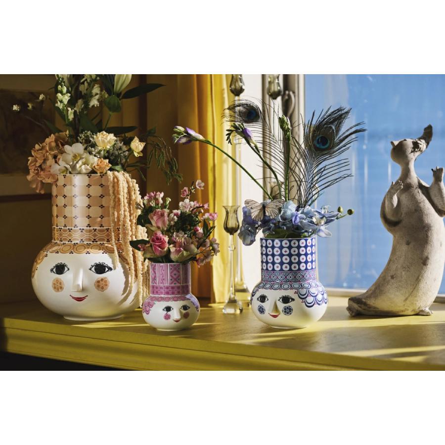 花瓶 フラワーベース ビヨン・ヴィンブラッド Bjorn Wiinblad Olga  オルガ Flower Vase ブルー H20cm 53111 北欧 デンマーク おしゃれ モダン シンプル 花びん |  | 08