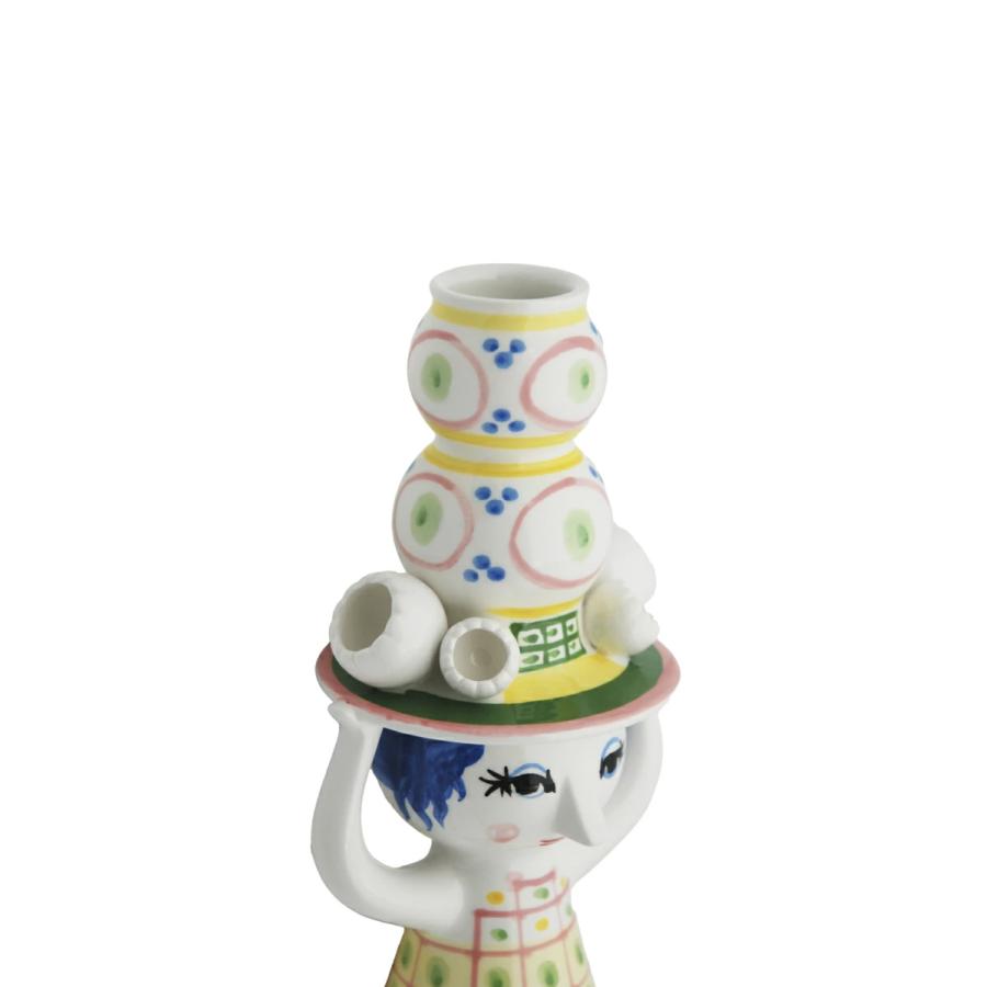 ビヨン・ヴィンブラッド Bjorn Wiinblad Lady with Hat レディウィズハット キャンドルホルダー ピンク H16cm 54052 北欧 デンマーク クリスマス |  | 01