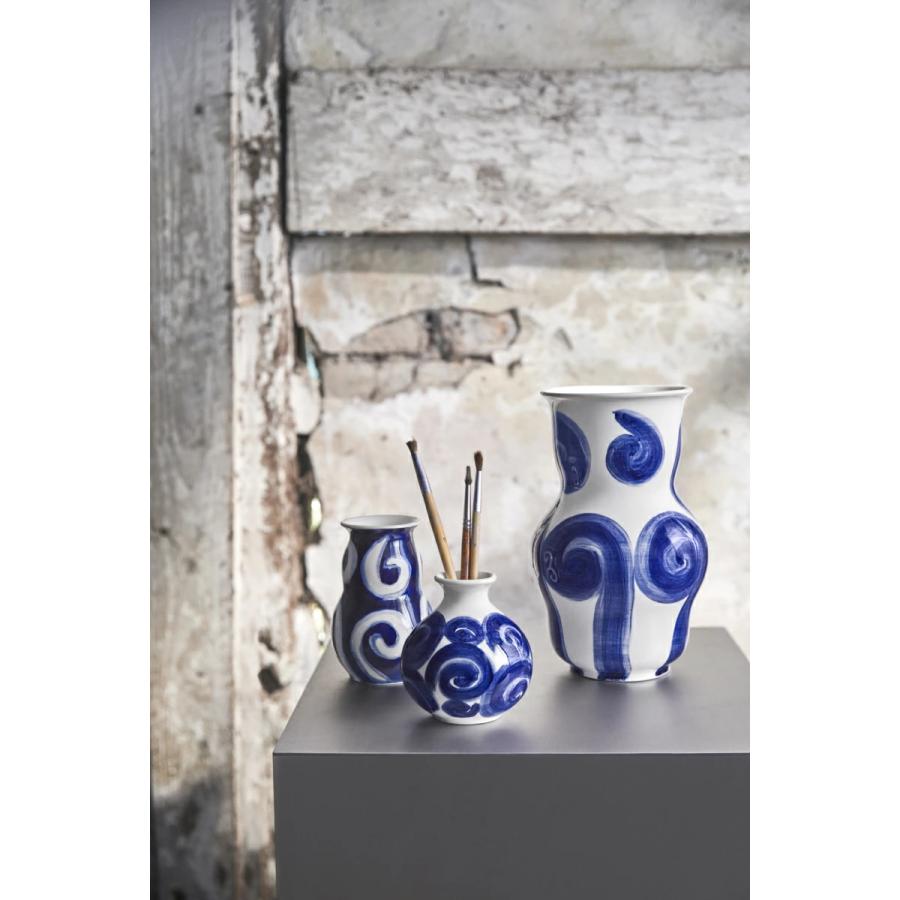 花瓶 Kahler ケーラー Tulle Vase blue  チュールベース ブルー H10.5cm 695010  セラミック 花びん フラワーベース 北欧  モダン おしゃれ |  | 09