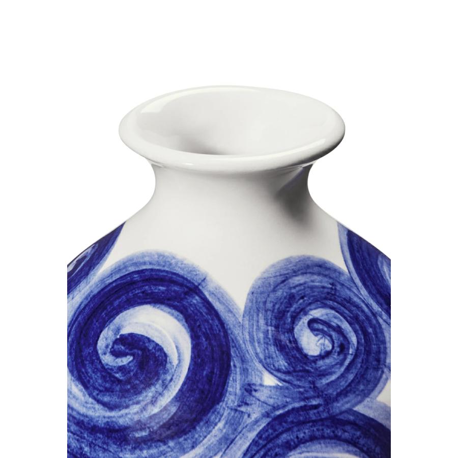 花瓶 Kahler ケーラー Tulle Vase blue  チュールベース ブルー H10.5cm 695010  セラミック 花びん フラワーベース 北欧  モダン おしゃれ |  | 01