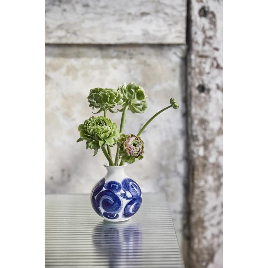 花瓶 Kahler ケーラー Tulle Vase blue  チュールベース ブルー H10.5cm 695010  セラミック 花びん フラワーベース 北欧  モダン おしゃれ |  | 04